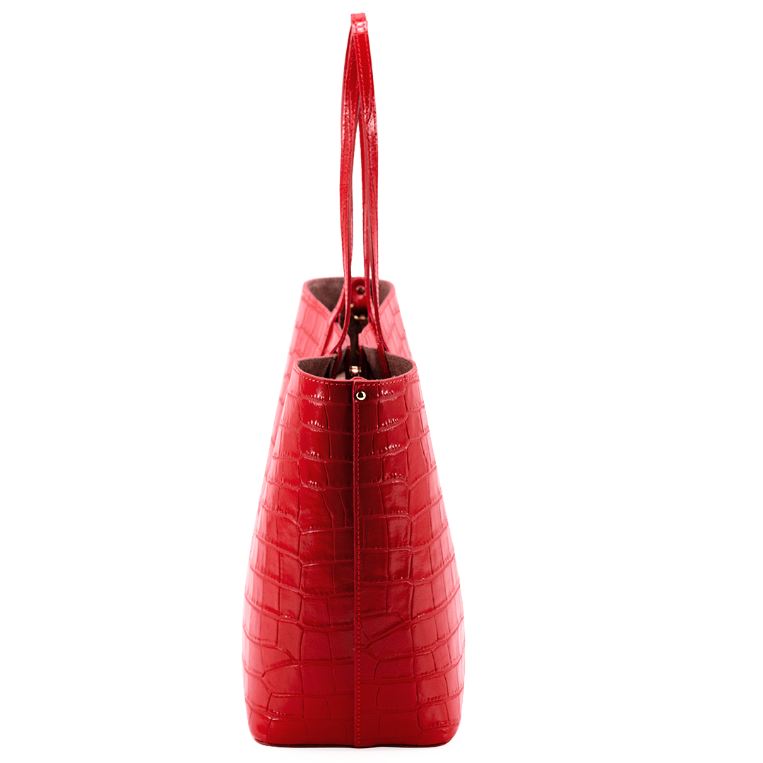 Alinari Firenze - Maxima Tote Bag Red Crocco