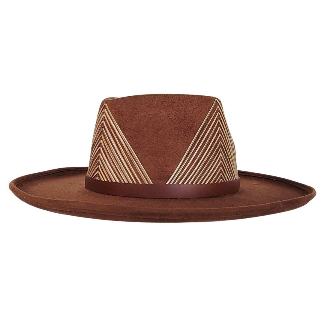 PETRA SAVAGE - AURELIA Women's Diamond Tobacco Hat : Tobacco / M/L
