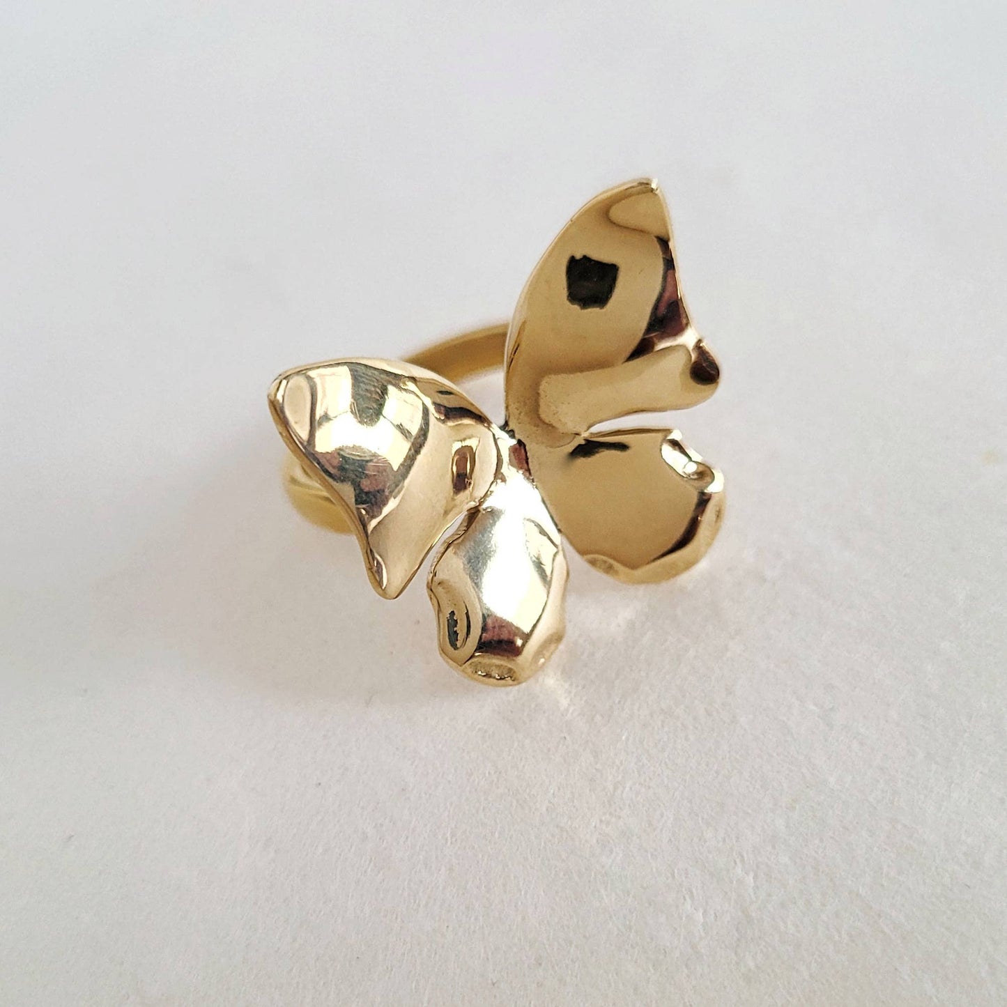 Bisjoux - Brass ring adjustable butterfly Ring: Ring