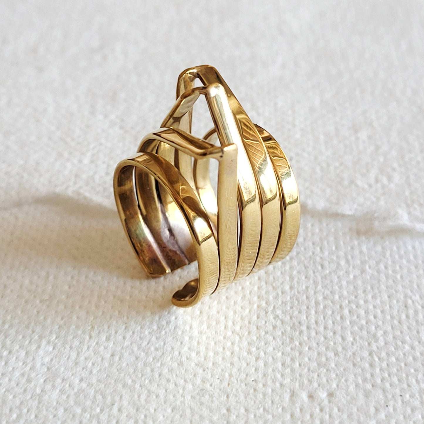 Bisjoux - Brass adjustable Eiffel Ring