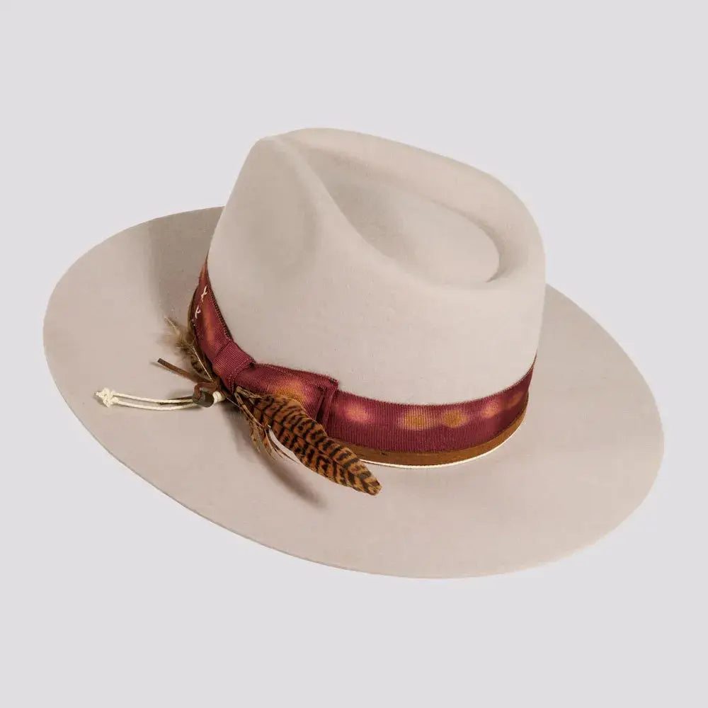American Hat Makers - Wool Felt Rancher Pinch Front Hat - Delilah: L/XL