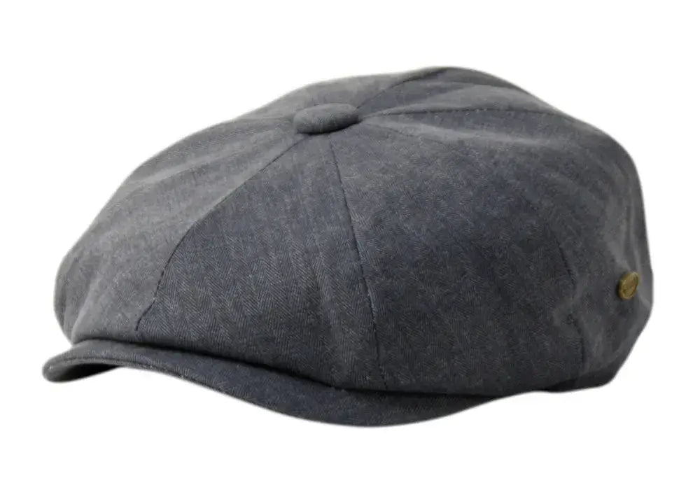 Epoch hats - Herringbone Cotton Newsboy Cap: Tan
