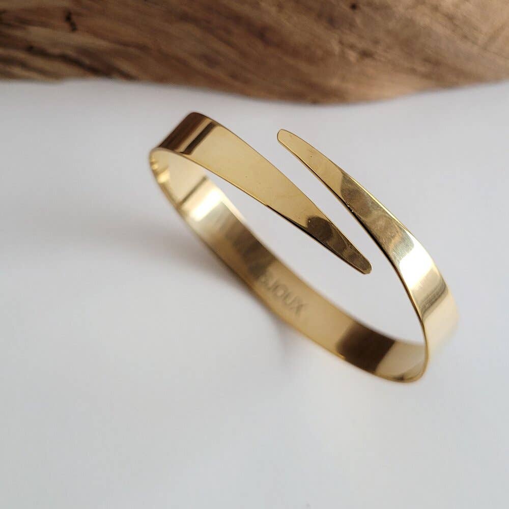 Bisjoux - Brass Palmlet palm cuff ring Ribbon bracelet: Ring