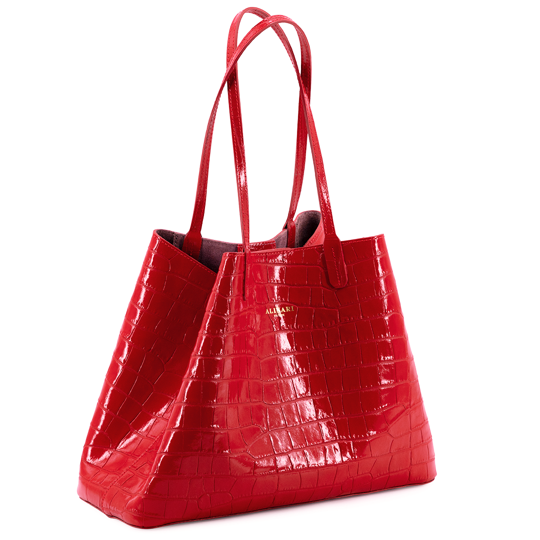 Alinari Firenze - Maxima Tote Bag Red Crocco