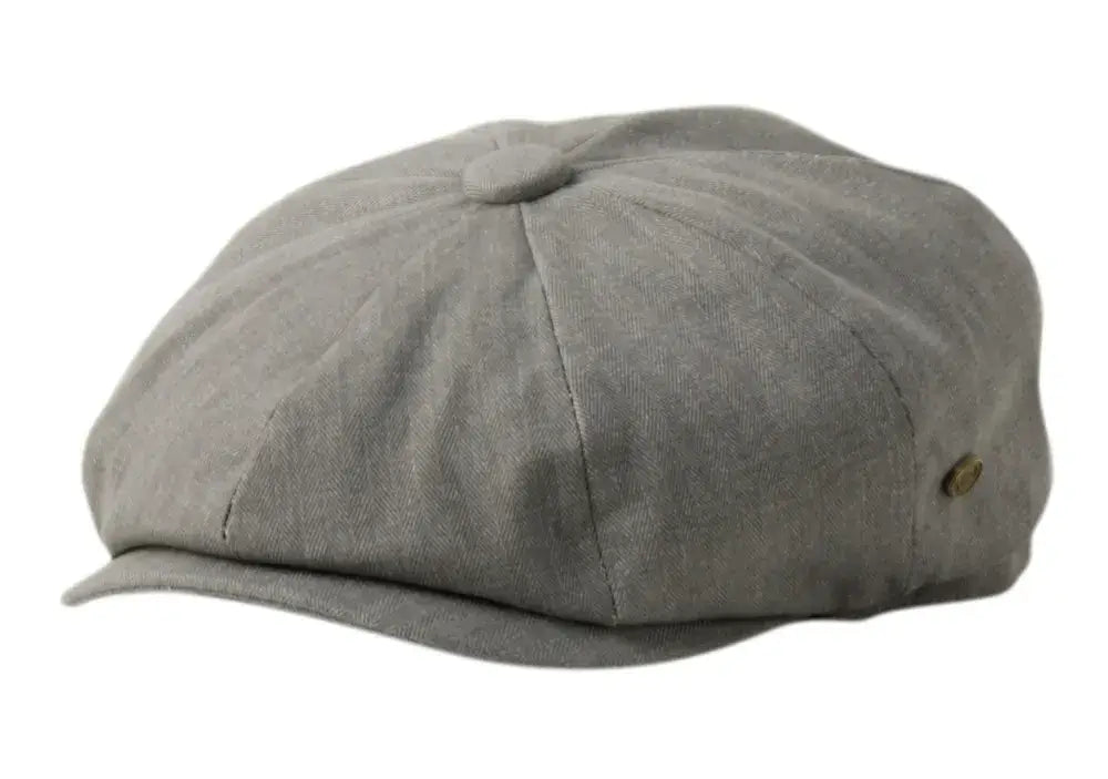 Epoch hats - Herringbone Cotton Newsboy Cap: Tan