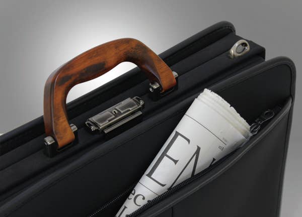 Unofuku Cherry Wood Handle Briefcase