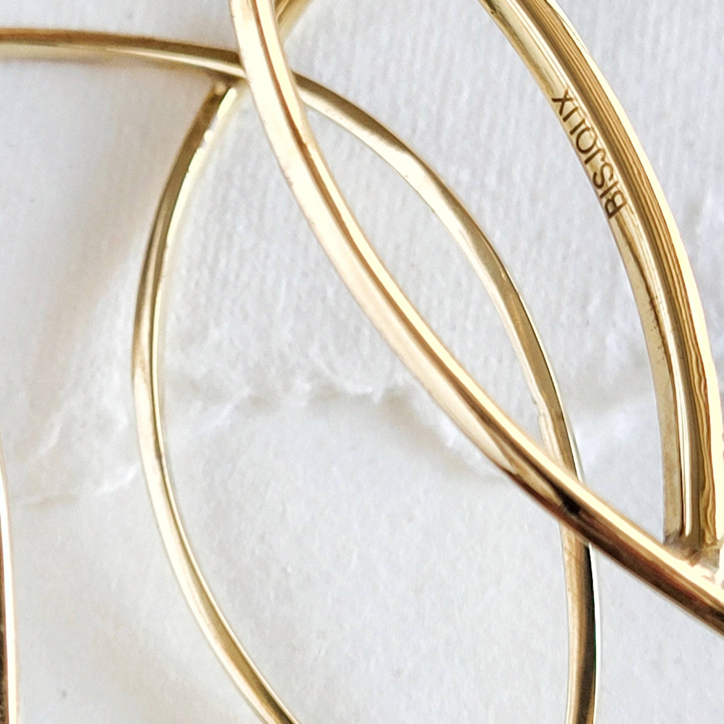 Bisjoux - Brass wire handmade designer big high quality bracelet Cuff: Silver