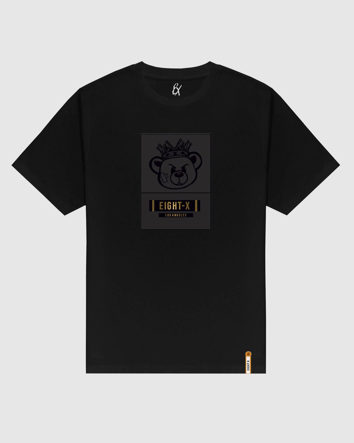 EIGHT X - Royal Bear Slim Fit Graphic T-Shirt - Black: BLACK / L