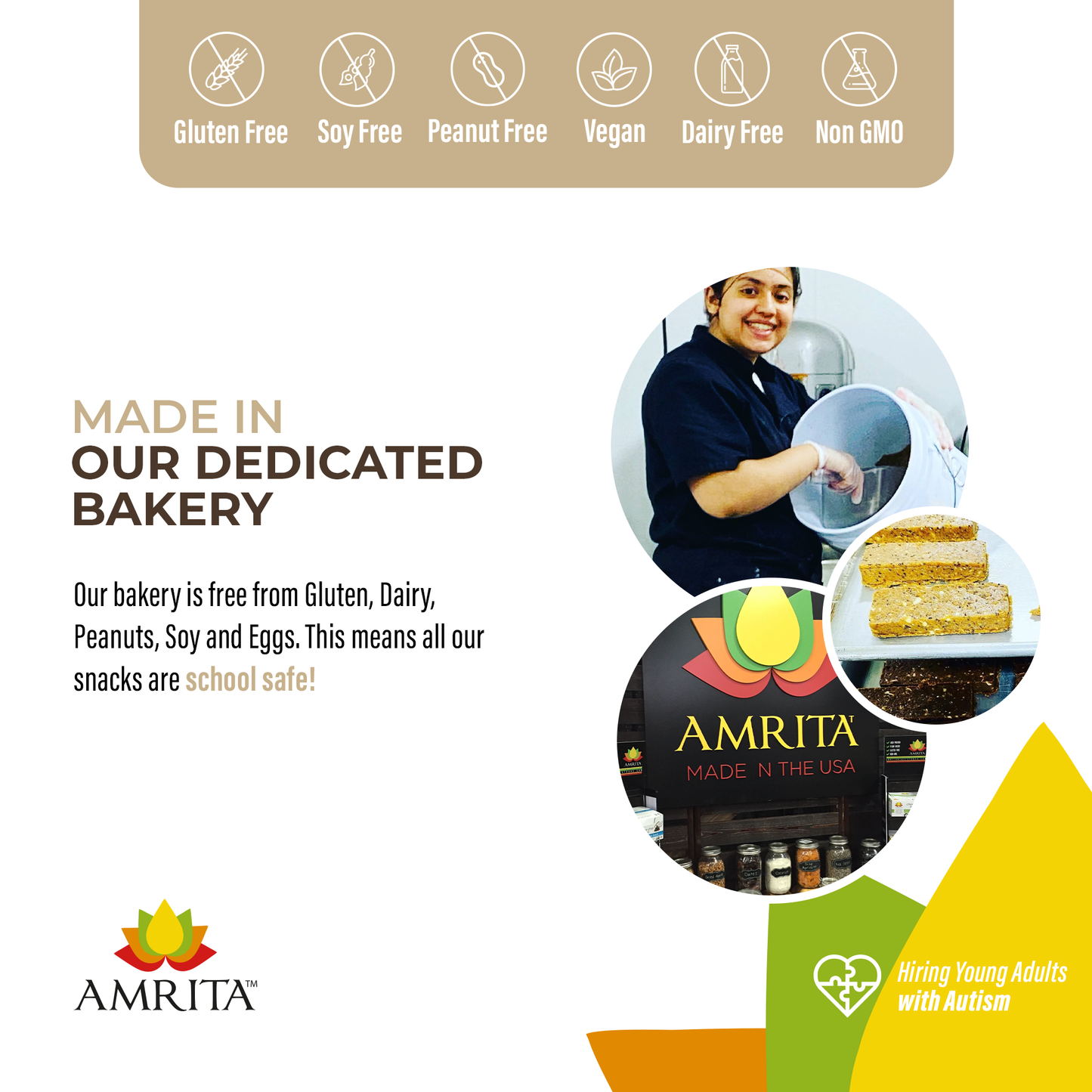 Amrita Health Foods - Dark Chocolate Crunch Protein Bars, High Fiber, No Sugar Add