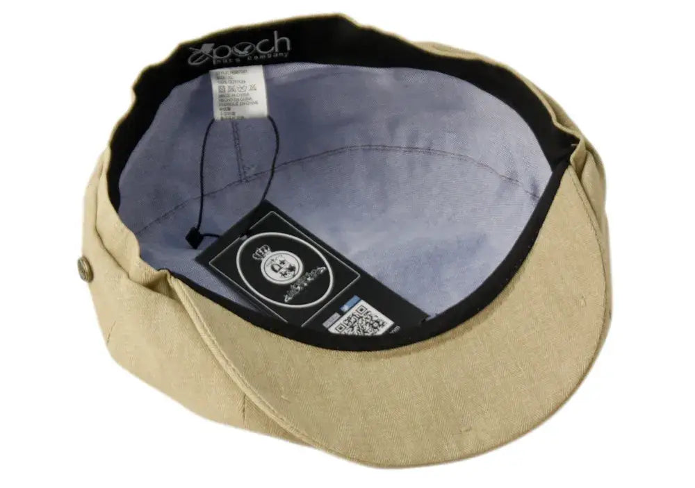 Epoch hats - Herringbone Cotton Newsboy Cap: Tan