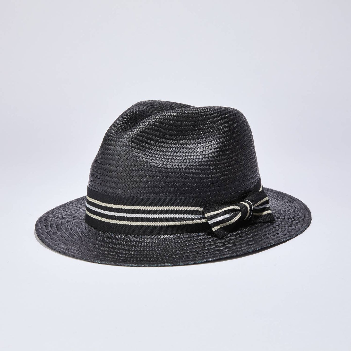 Elegancia Tropical Genuine Panama Hats - Metro Black Urban Panama Hat - Unisex: Medium
