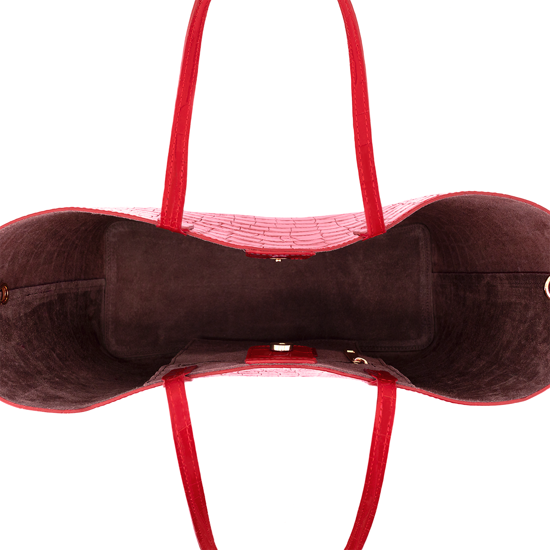Alinari Firenze - Maxima Tote Bag Red Crocco
