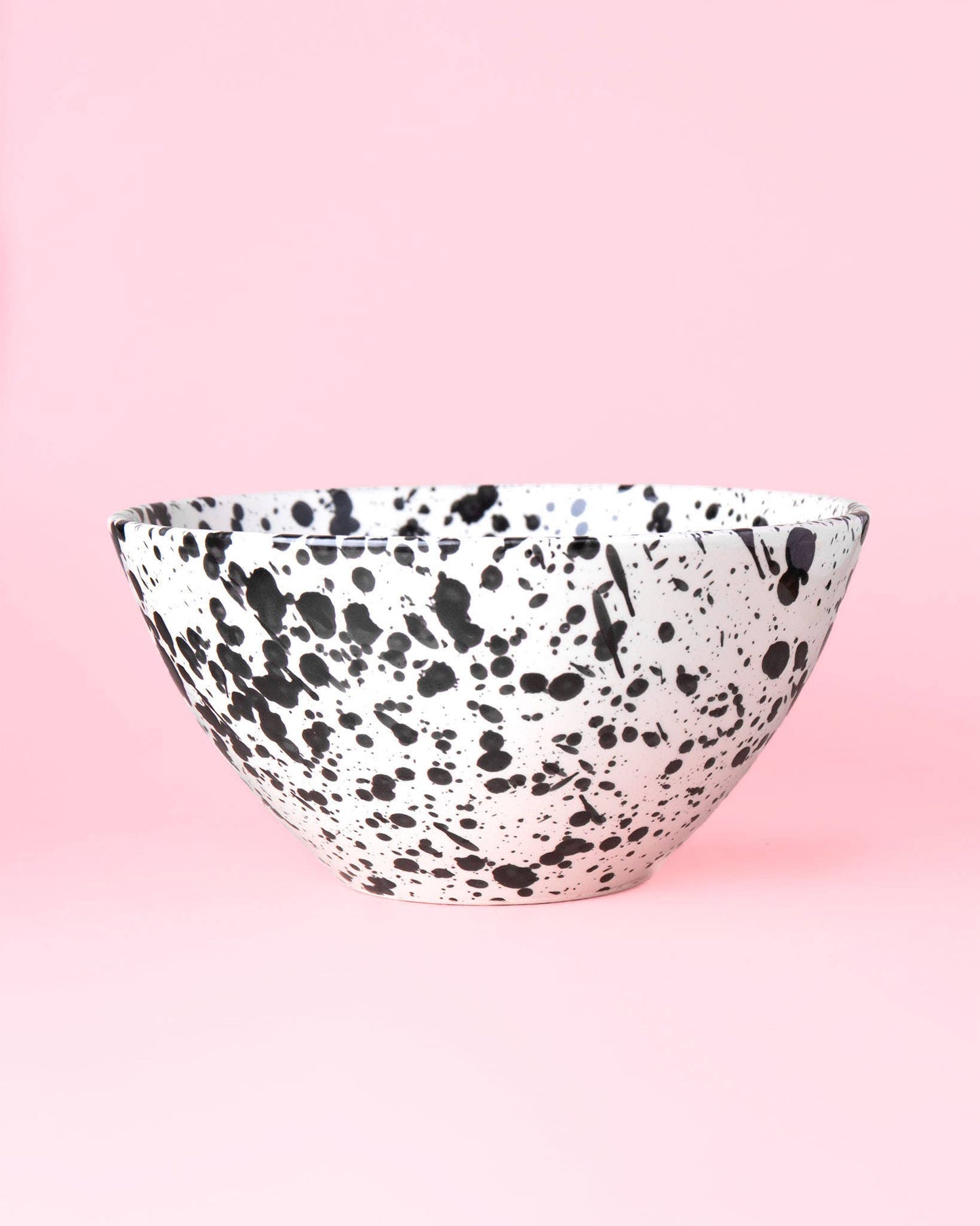 Alfar Tierra Cocida - Large Modern Ceramic Salad Bowl / Black and White GALAXI