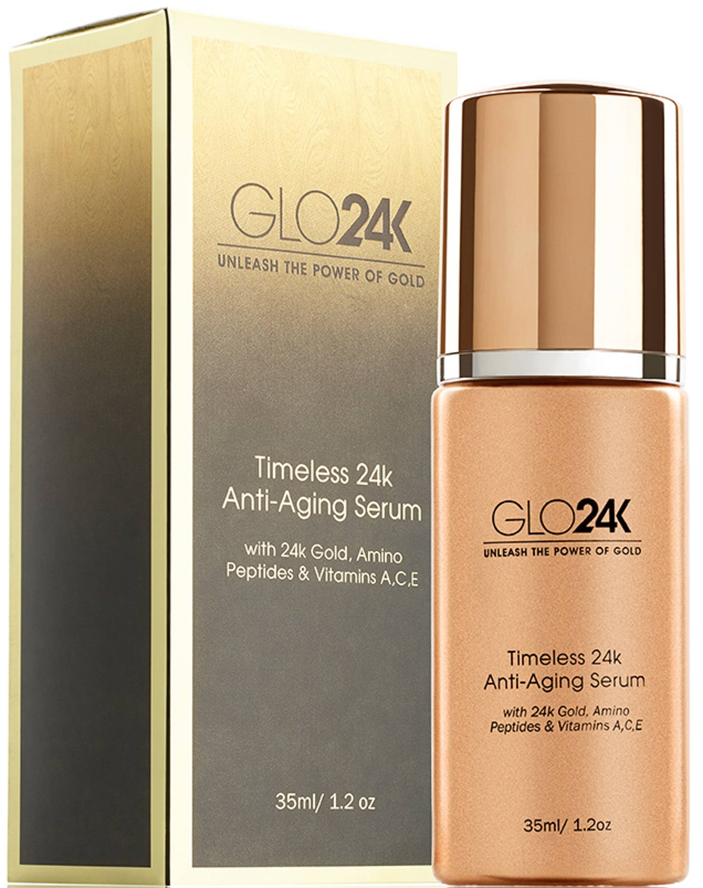 GLO24K - Timeless 24k Anti-Aging Serum with 24k Gold & Amino Peptides