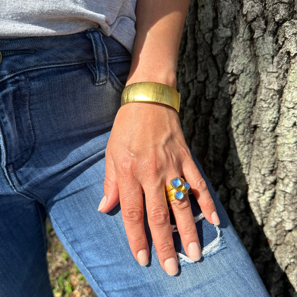 Betty Carre Amelia 18kt Gold Plated Mother of Pearl Ring
