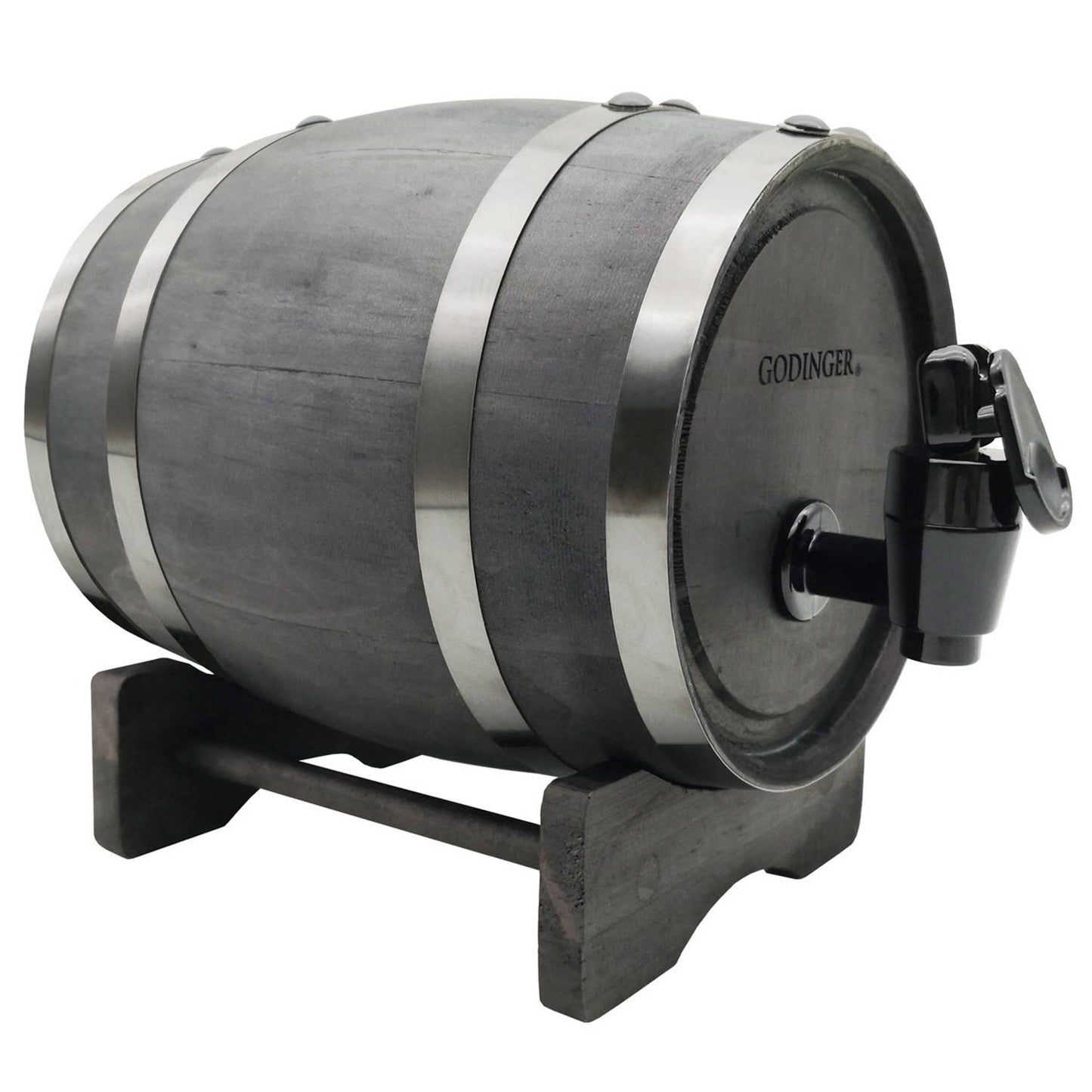 Godinger - Wood Barrel Dispenser - Gift Guide: Walnut