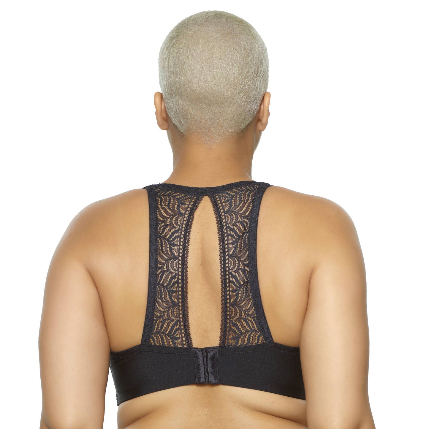 Felina - Carolina Seamless Plunge Racerback Bra - Black: Black (BLK) / 34DD