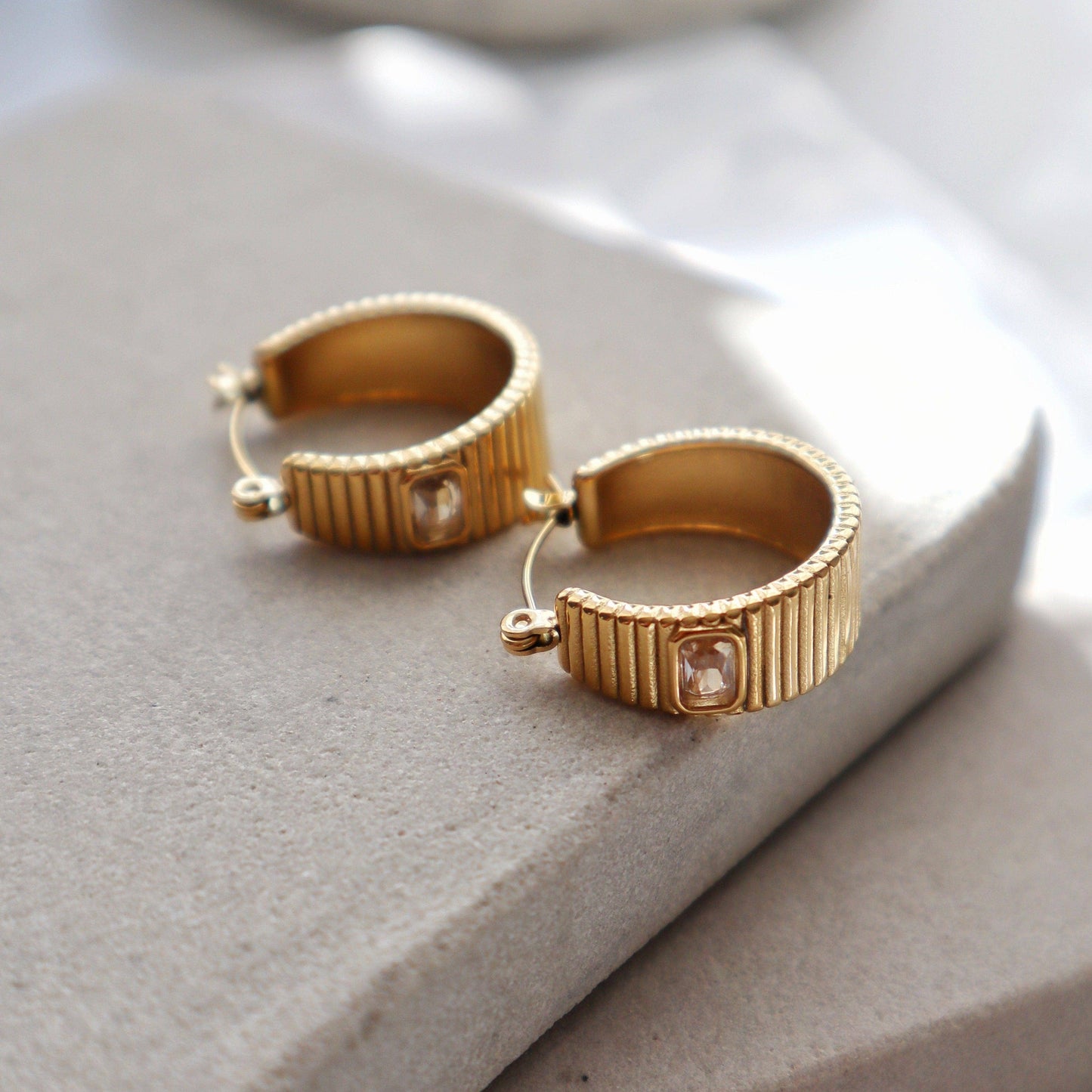 JESSA Jewelry - Stella Hoops | Chunky Gold Hoops