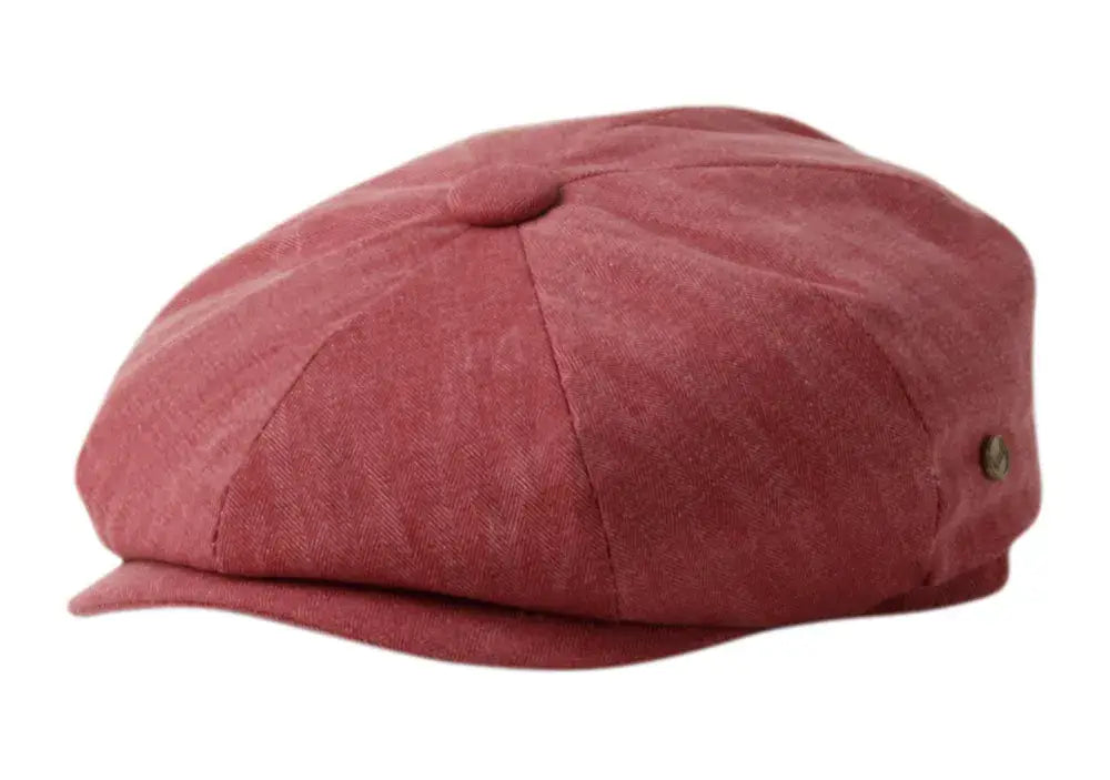 Epoch hats - Herringbone Cotton Newsboy Cap: Tan