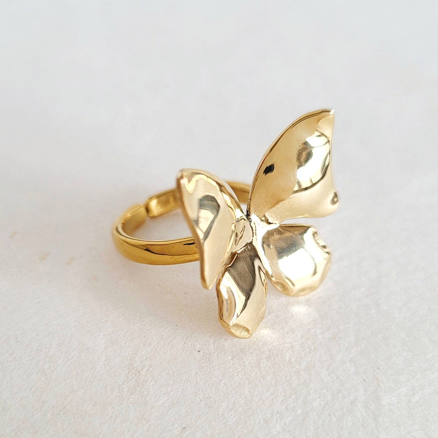 Bisjoux - Brass ring adjustable butterfly Ring: Ring