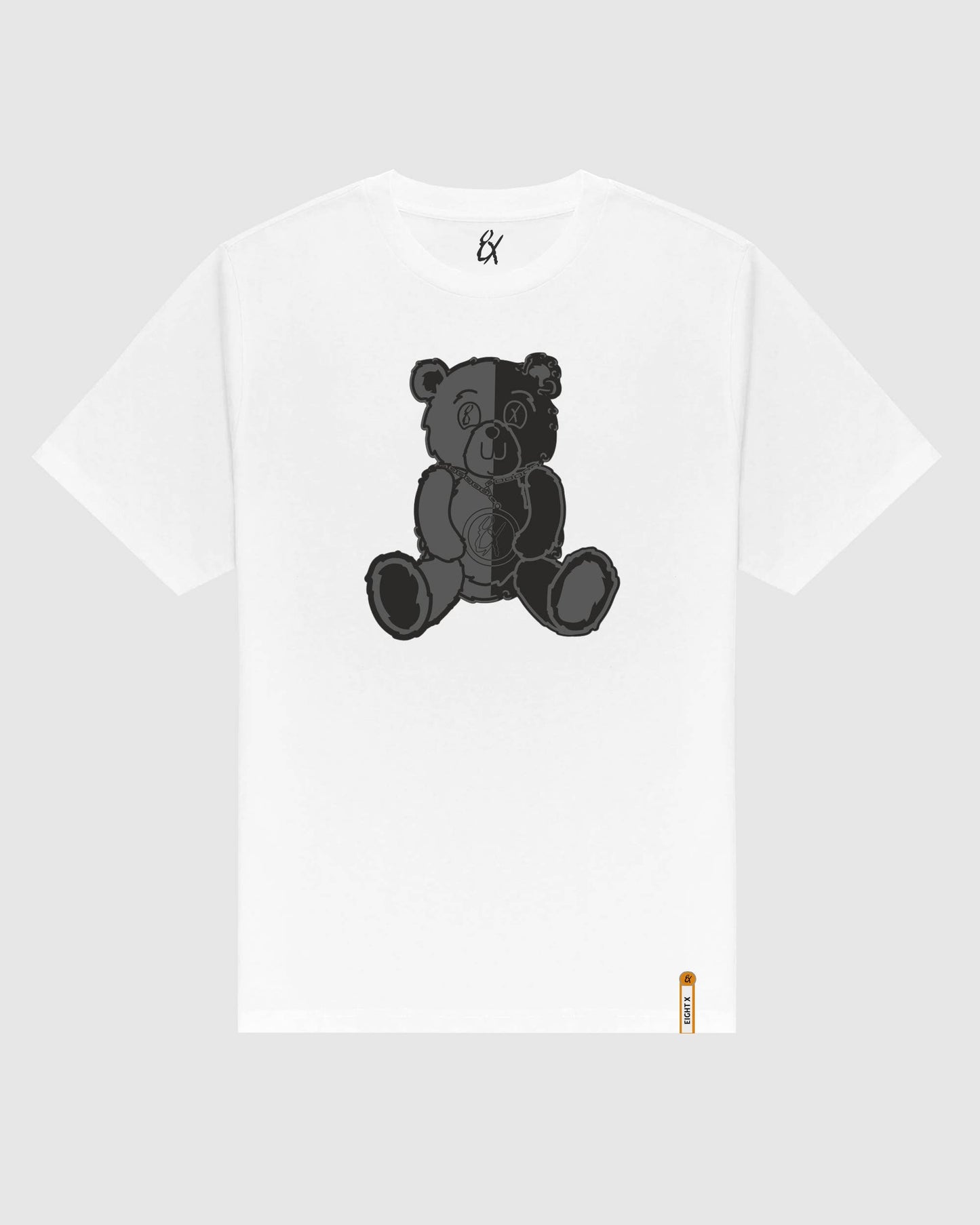 EIGHT X - Big Bad Bear Oversized Graphic T-Shirt - White: WHITE / L