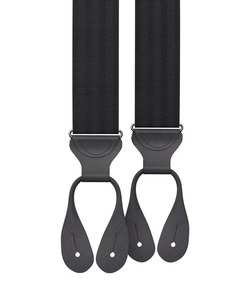 KK & Jay Supply Co. - Black on Black Stripe Suspenders