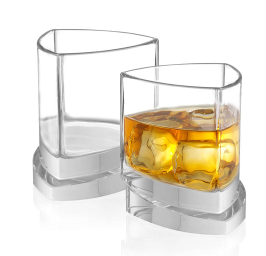 Aqua Vitae Triangle Whiskey Glasses, Set of 2