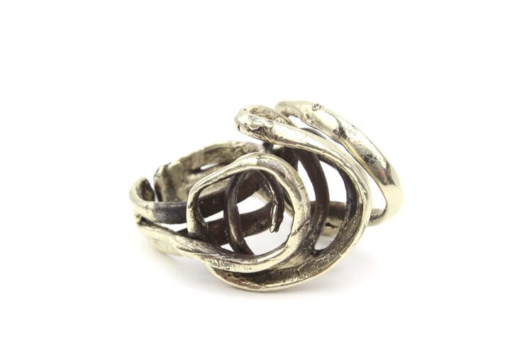 Selen Niels Silver Bronze Statement Ring