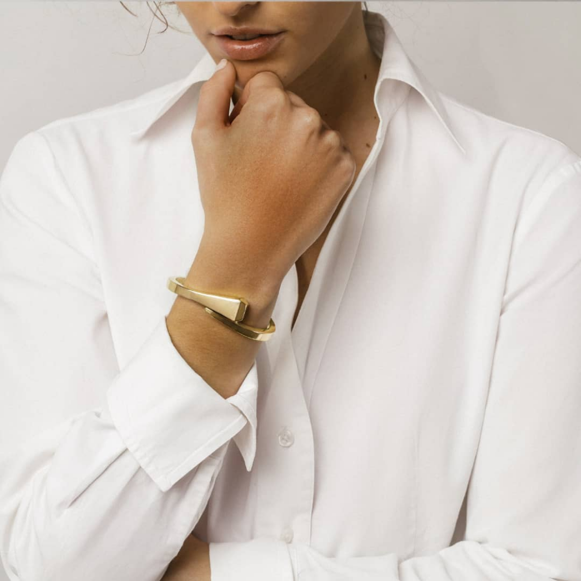 CXC Womens 18K Gold Plated Nail bracelet