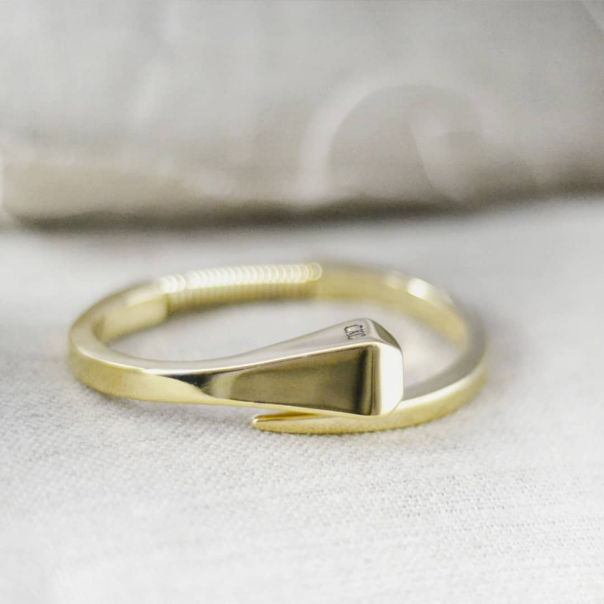 CXC Womens 18K Gold Plated Nail bracelet