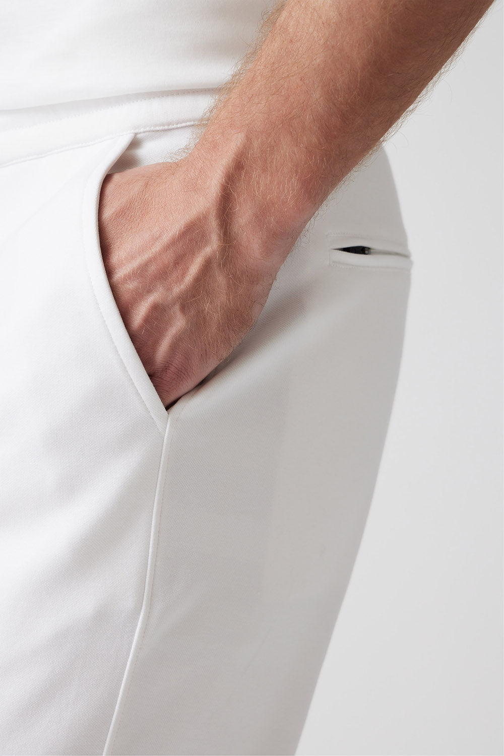 Raffi The Howard Pant White Aqua Cotton Drawstring
