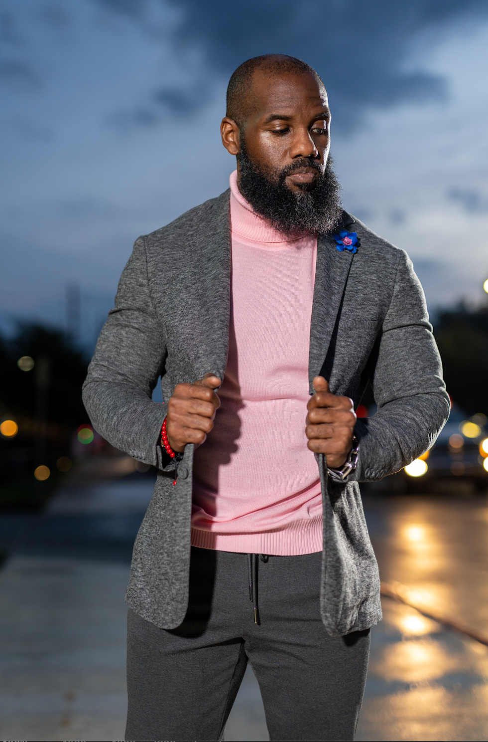Inserch Cotton Blend Pink Turtleneck