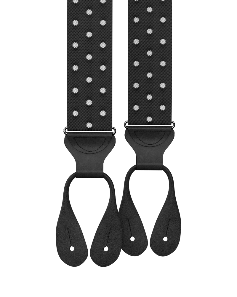 KK & Jay Supply Co. - Tibbett Spot Black Suspenders