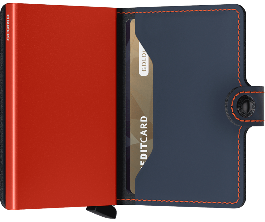 Miniwallet Matte Nightblue & Orange