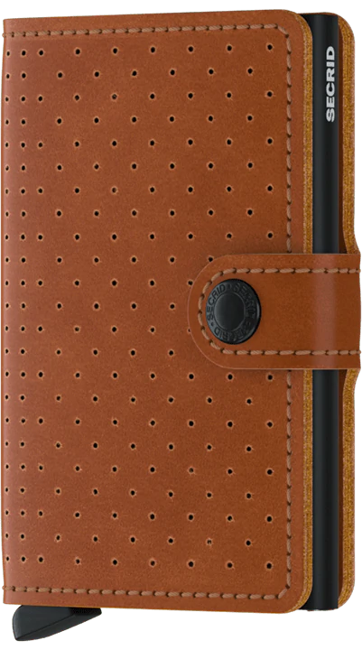 Secrid Miniwallet Perforated Cognac Leather