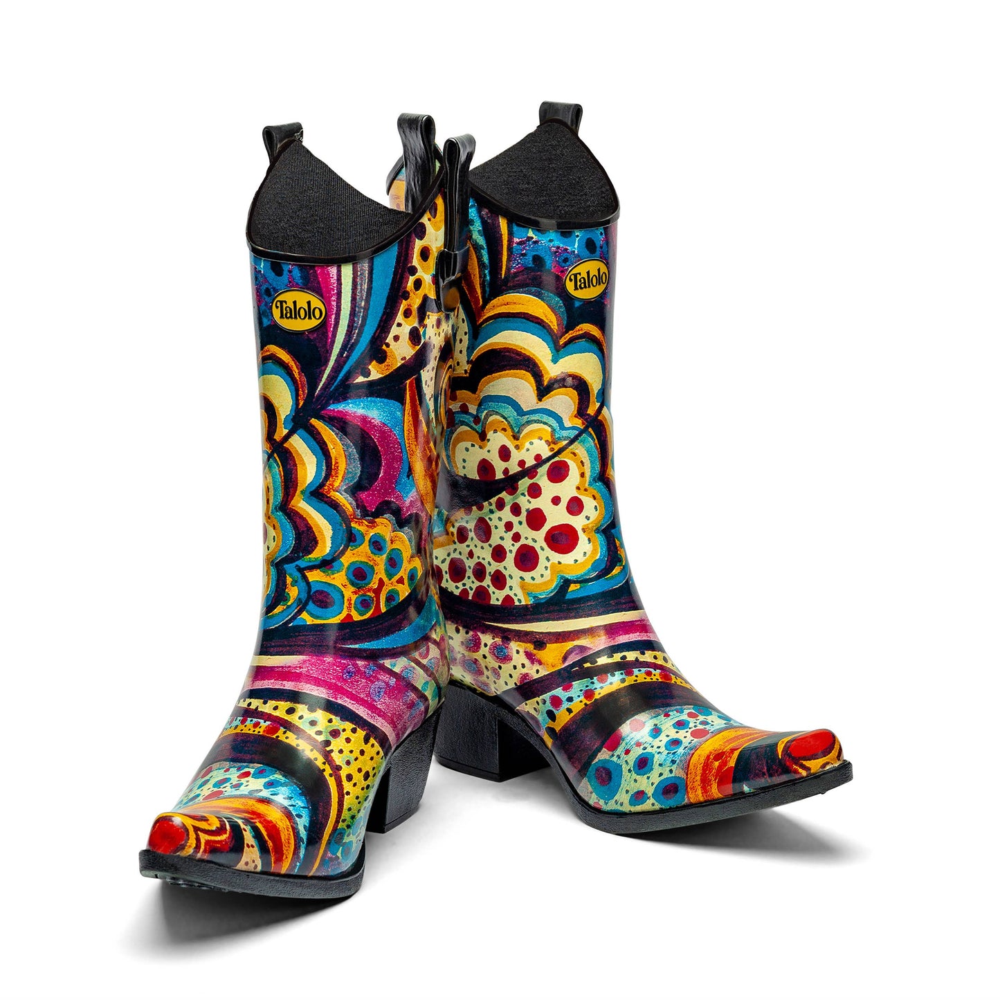 Talolo Boots - Floral Bliss cowboy welly boots: 38