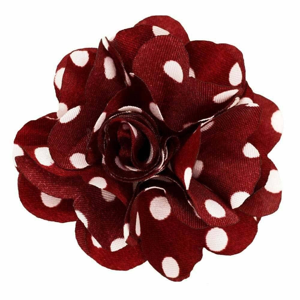 Dubal Brothers - Vittorio Vico Men's Formal Polka Dot Flower Lapel Pin: Flower Pin Suit Accessories Pins for Suit or Tuxedo by Classy Cufflinks: Black & White (38) / One Size