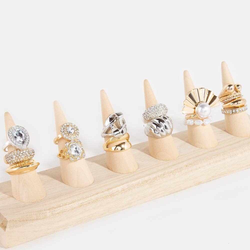 Collections by Fame Accessories - Wooden Ring Mount Display: WOOD
