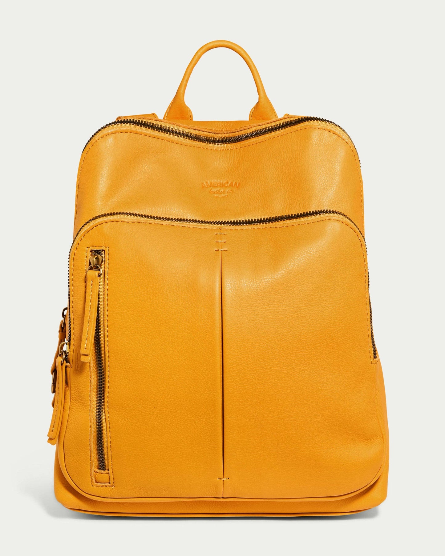 American Leather Co - Cleveland Backpack: Pomegranate Yellow