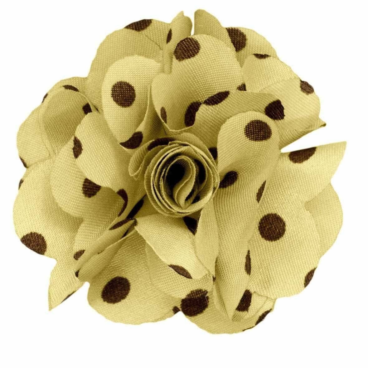 Dubal Brothers - Vittorio Vico Men's Formal Polka Dot Flower Lapel Pin: Flower Pin Suit Accessories Pins for Suit or Tuxedo by Classy Cufflinks: Black & Pink (43) / One Size