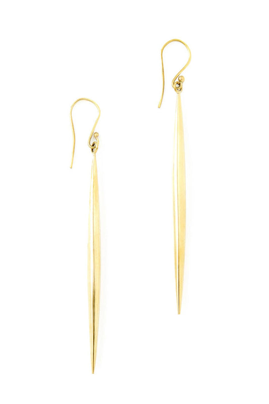 Swahili | AFRICAN MODERN - Kenyan Brass Javelin Earrings