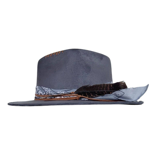PETRA SAVAGE - LANTHE Women's Diamond Crown Grey Hat: M/L