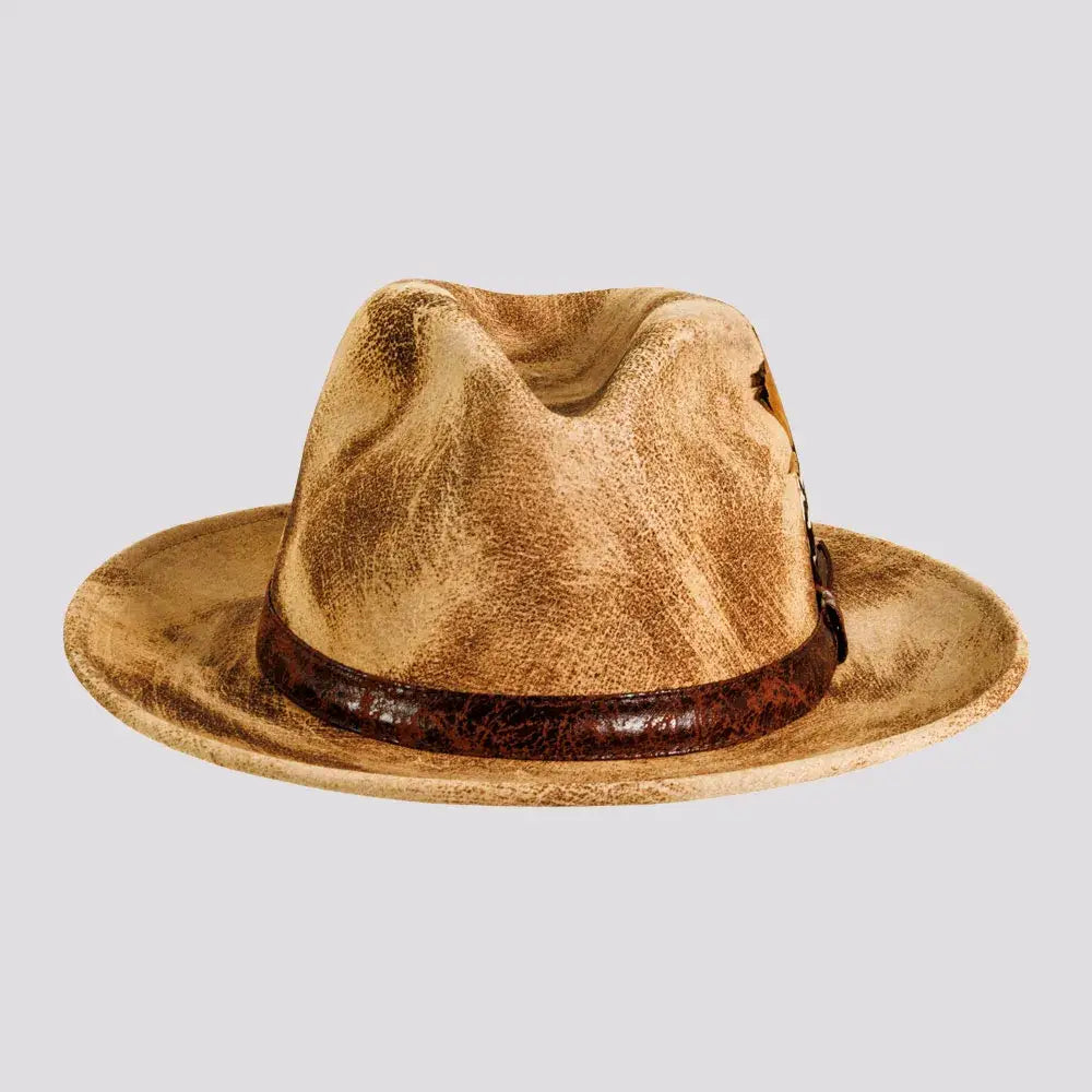 American Hat Makers - Wool Felt Packable Hat - Style Bootlegger Open Sizing 6: Ivory / LG