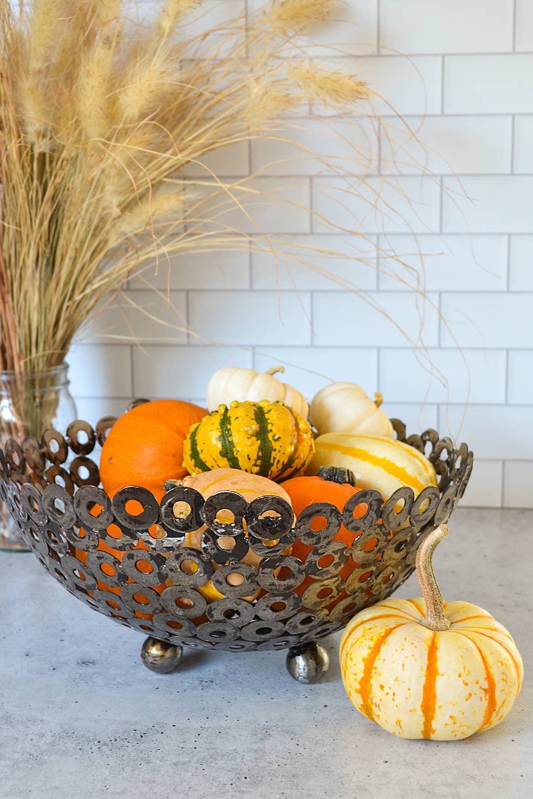 Swahili | AFRICAN MODERN - Recycled Metal Display Bowls: OAK50A - Small