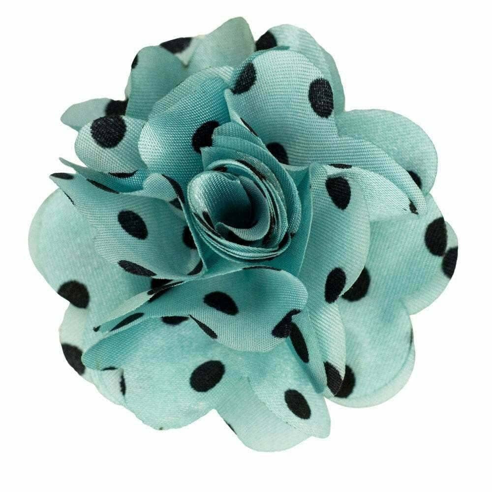 Dubal Brothers - Vittorio Vico Men's Formal Polka Dot Flower Lapel Pin: Flower Pin Suit Accessories Pins for Suit or Tuxedo by Classy Cufflinks: Red & White (44) / One Size