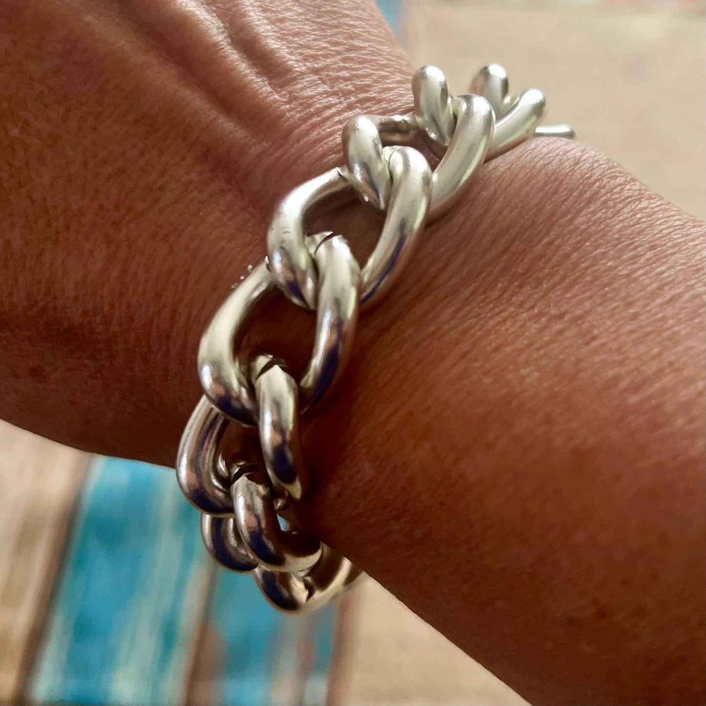 Nellie Pratt Artisan Jewelry - Dramarama
statement aluminum silver chain bracelet