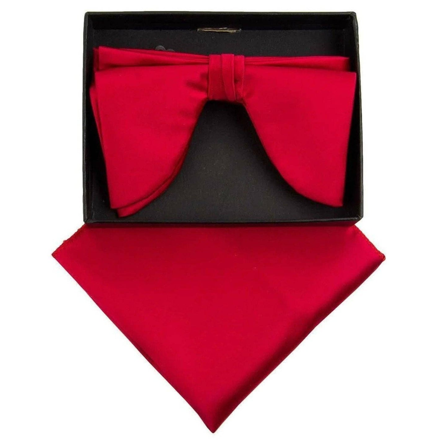 Dubal Brothers - Vittorio Farina Edwardian Bow Tie & Pocket Square by Classy Cufflinks: Black
