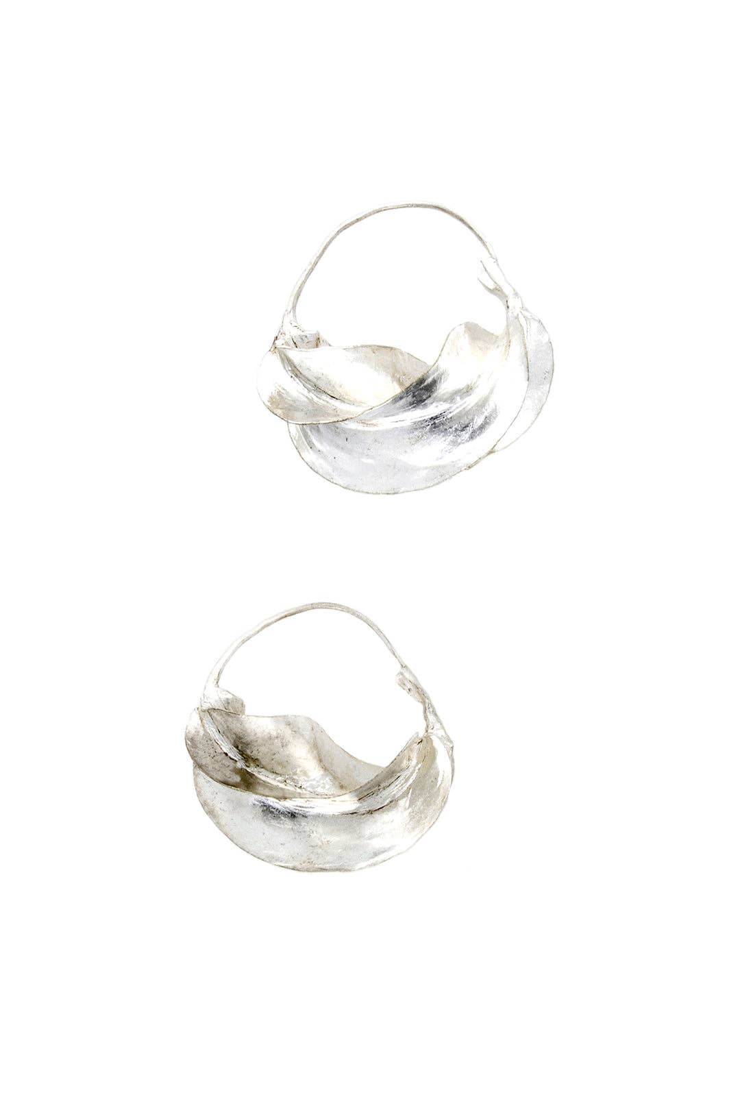 Swahili | AFRICAN MODERN - Fulani Sterling Silver Earrings: Large