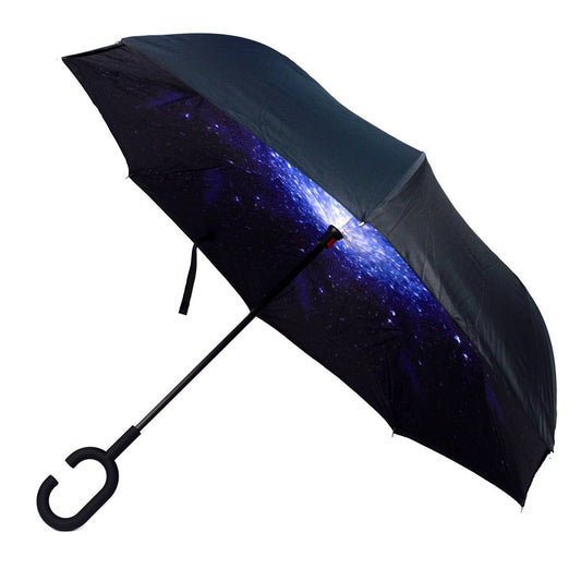 Selini New York - Big Bang Explosion Galaxy Double Layer Inverted Umbrella: 1 piece