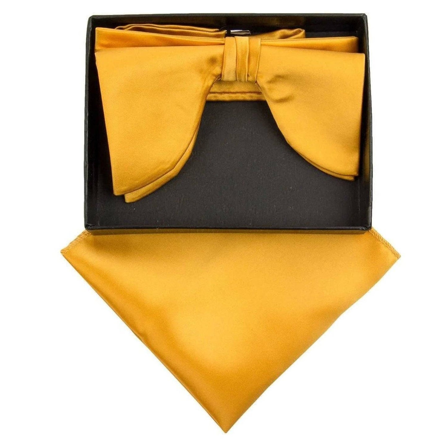Dubal Brothers - Vittorio Farina Edwardian Bow Tie & Pocket Square by Classy Cufflinks: Black